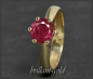 Preview: Ring mit 1,72ct Rubin, 585 Gelbgold Solitärring